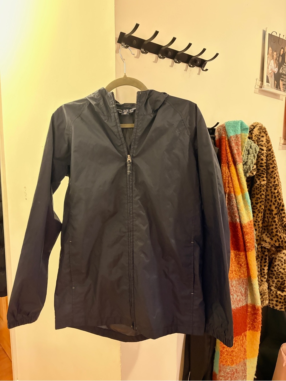 Land’s End Navy Hooded Rain Jacket